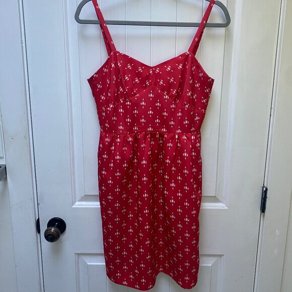 J Crew Summer Dress in Size 6 – Red and White - Picture 1 of 3